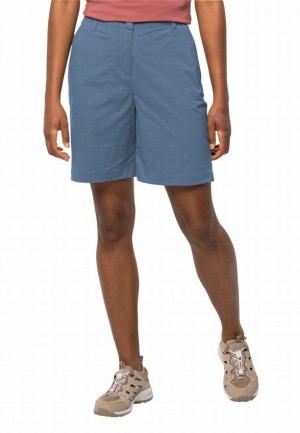 Blue Women Jack Wolfskin Desert Shorts | 63929101