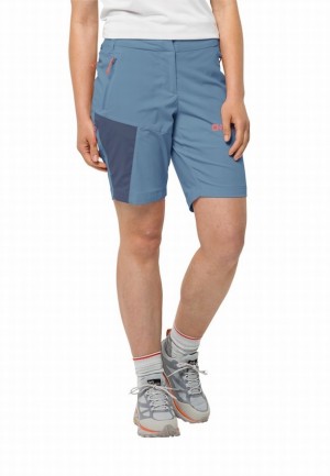 Blue Women Jack Wolfskin Glastal Shorts | 10499493