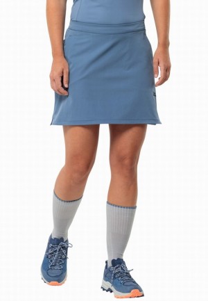 Blue Women Jack Wolfskin Hiking Alpine Skorts | 12753661