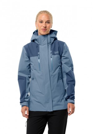 Blue Women Jack Wolfskin Jasper 2l Rain Jackets | 21259548