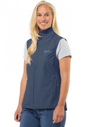 Blue Women Jack Wolfskin Prelight Vest | 74763402