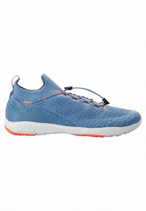Blue Women Jack Wolfskin Spirit Knit Low Hiking Shoes | 10601031
