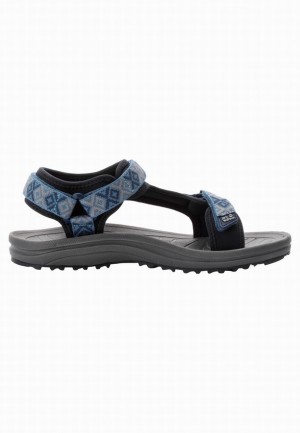 Blue Women Jack Wolfskin Wave Breaker Sandals | 12974381