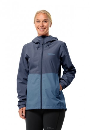 Blue Women Jack Wolfskin Weiltal 2l Rain Jackets | 81336917