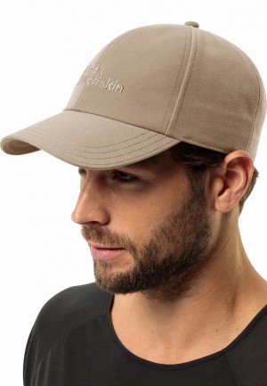 Brown Men Jack Wolfskin Brand Baseball Caps | 24298893