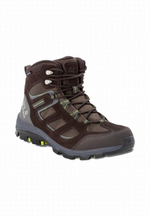 Brown Men Jack Wolfskin Vojo 3 Texapore Mid Hiking Shoes | 72352879
