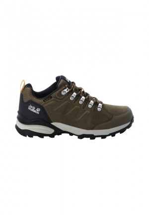 Brown Women Jack Wolfskin Refugio Texapore Low Hiking Shoes | 85446472