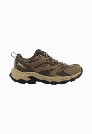 Brown Women Jack Wolfskin Vojo Tour Texapore Low Hiking Shoes | 16327034