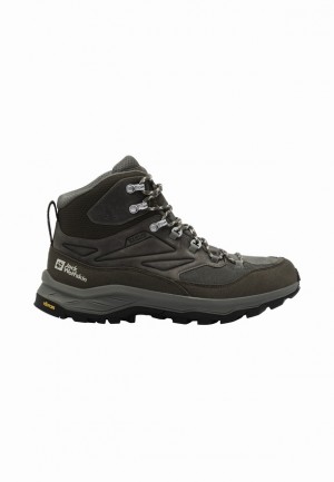 Coffee Men Jack Wolfskin Cyrox Texapore Mid Hiking Shoes | 55837997