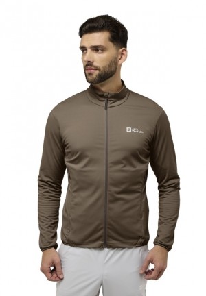 Coffee Men Jack Wolfskin Prelight Trail Fz Jackets | 39561210