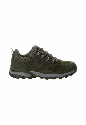 Coffee Men Jack Wolfskin Refugio Texapore Low Hiking Shoes | 60201614