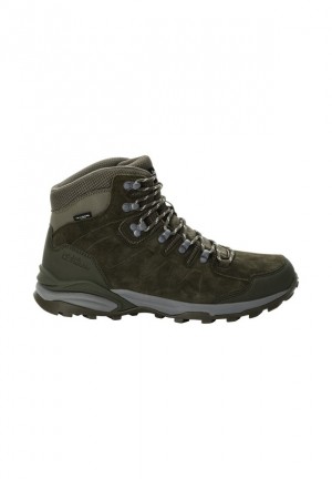 Coffee Men Jack Wolfskin Refugio Texapore Mid Hiking Shoes | 58018433