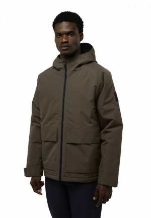Coffee Men Jack Wolfskin Tempeltor Rain Jackets | 27605853