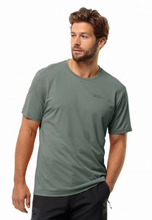 Green Men Jack Wolfskin Delgami S/s T Shirts | 78693506