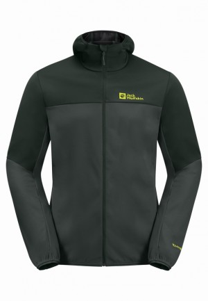 Green Men Jack Wolfskin Feldberg Hoody Softshell Jackets | 56612878