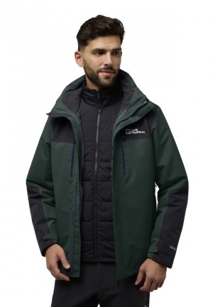 Green Men Jack Wolfskin Jasper 3in1 Jackets | 20210293