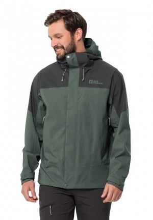 Green Men Jack Wolfskin Kammweg 2l Rain Jackets | 40048601