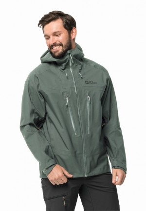 Green Men Jack Wolfskin Kammweg 3l Rain Jackets | 56030884
