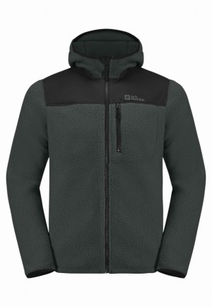 Green Men Jack Wolfskin Kammweg Pile Fz Fleece Jackets | 15936085
