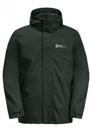 Green Men Jack Wolfskin Luntal 3in1 Jackets | 79824403