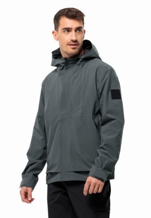 Green Men Jack Wolfskin Mainkai Rain Jackets | 87910329