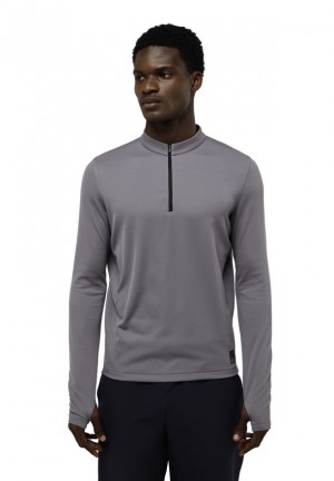 Grey Men Jack Wolfskin Bike Commute Hz T Shirts | 33571885
