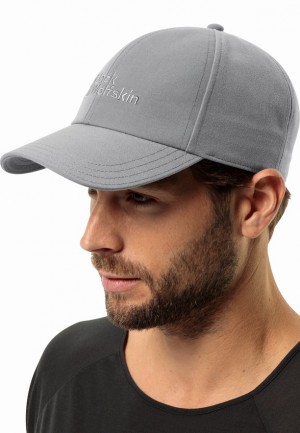 Grey Men Jack Wolfskin Brand Baseball Caps | 31999507