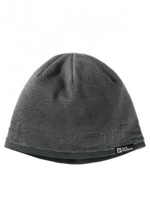 Grey Men Jack Wolfskin Brand Beanie | 81604286