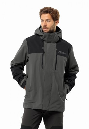 Grey Men Jack Wolfskin Jasper 2l Rain Jackets | 82424980