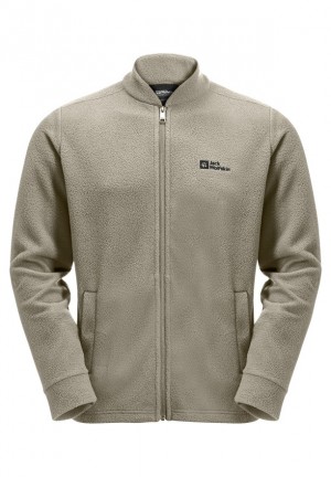 Grey Men Jack Wolfskin Light Curl Fleece Jackets | 50476964