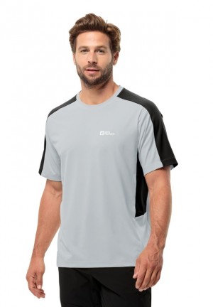 Grey Men Jack Wolfskin Narrows T Shirts | 46320018