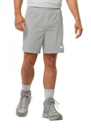 Grey Men Jack Wolfskin Prelight 2in1 Shorts | 49348270