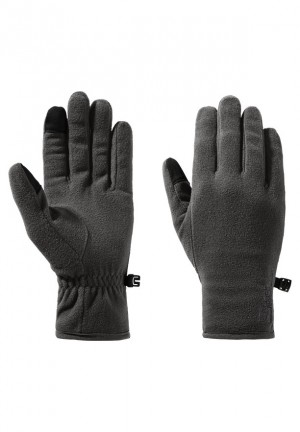 Grey Men Jack Wolfskin Real Stuff Gloves | 27907349