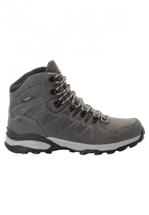 Grey Men Jack Wolfskin Refugio Prime Texapore Mid Hiking Shoes | 80149153