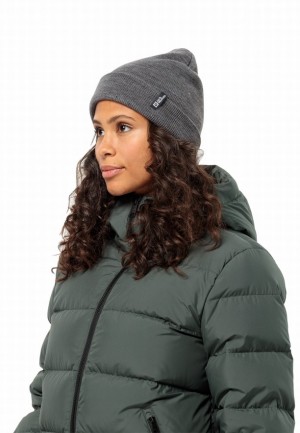 Grey Men Jack Wolfskin Rib Beanie | 88790930