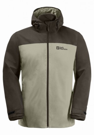 Grey Men Jack Wolfskin Taubenberg 3in1 Jackets | 23270479