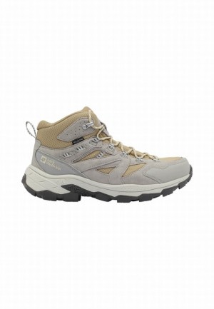 Grey Men Jack Wolfskin Vojo Tour Texapore Mid Hiking Shoes | 74465442