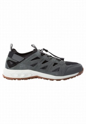 Grey Men Jack Wolfskin Woodland 2 Hybrid Low Hiking Shoes | 76496633