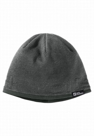 Grey Women Jack Wolfskin Brand Beanie | 94224176