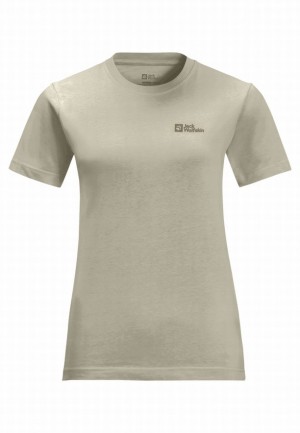Grey Women Jack Wolfskin Essential T Shirts | 27760746