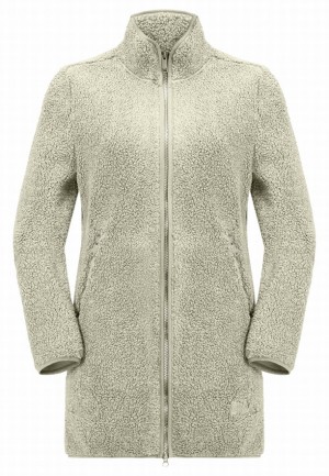 Grey Women Jack Wolfskin High Curl Coats | 21666823