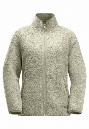 Grey Women Jack Wolfskin High Curl Fleece Jackets | 16997173