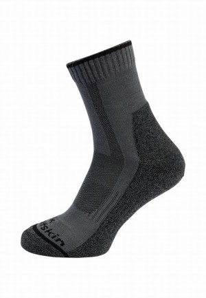 Grey Women Jack Wolfskin Hike Func Low C Socks | 90789726