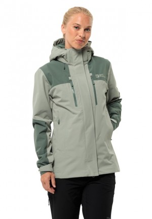 Grey Women Jack Wolfskin Jasper 2l Rain Jackets | 16214275