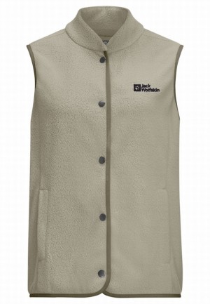 Grey Women Jack Wolfskin Light Curl Vest | 32025612