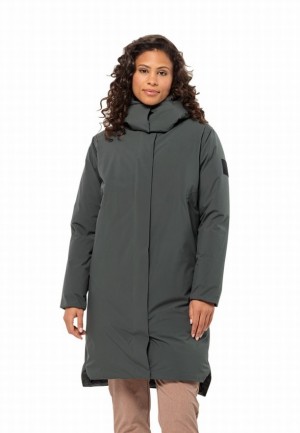 Grey Women Jack Wolfskin Luisenplatz Down Coats | 37067501
