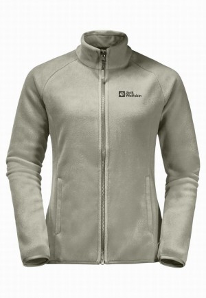 Grey Women Jack Wolfskin Moonrise Fz Fleece Jackets | 62792024