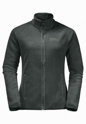 Grey Women Jack Wolfskin Moonrise Fz Fleece Jackets | 36845431