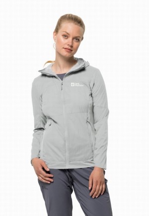 Grey Women Jack Wolfskin Prelight Alpha Jackets | 80716661
