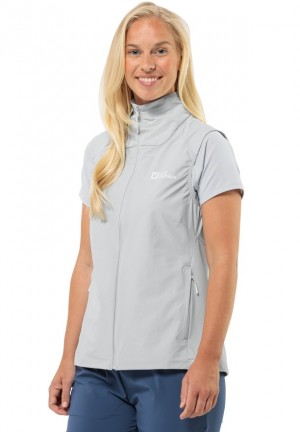 Grey Women Jack Wolfskin Prelight Vest | 33890660